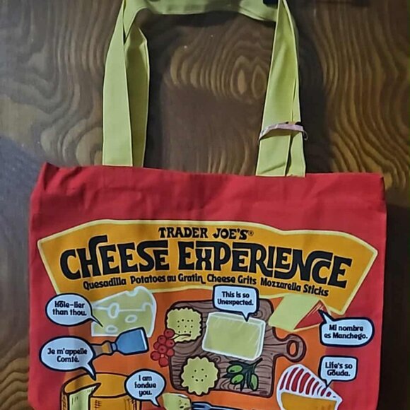 Trader Joe's Cheese Adventures Canvas Bag NWT - Picture 3 of 3